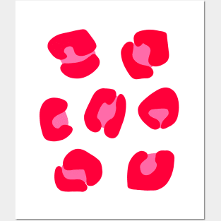 Large, Pink and Red, Leopard Spots Pack Posters and Art